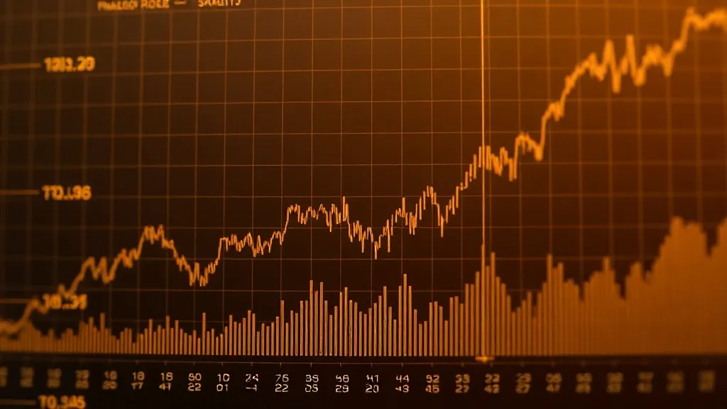 A minimalist, high-contrast digital visualization of financi