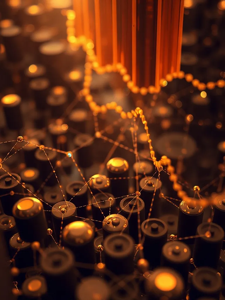 Abstract digital visualization of reinforcement learning neu